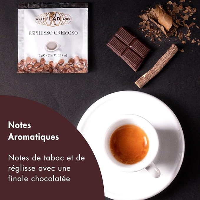 Miscela d'Oro Single Shot Espresso Cremoso Ground Pods 150 pack