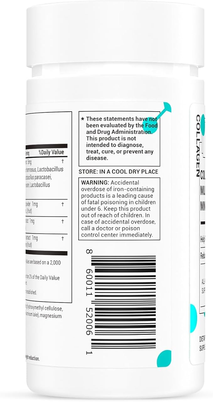 DrBioCare Collagen Peptides for Women Beauty Vitamin &amp Mineral SupplementContains Vitamin D3 Probiotics for Women &amp Collagen PeptidesVitamin B ComplexVitamin E 60 Tablets