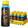 Steel Revit Xtreme Energy Drink Blue Raspberry 8oz (12-Pack) | 375mg Caffeine 7 Essential Vitamins| Sugar-Free Resealable Cap All-Day Energy