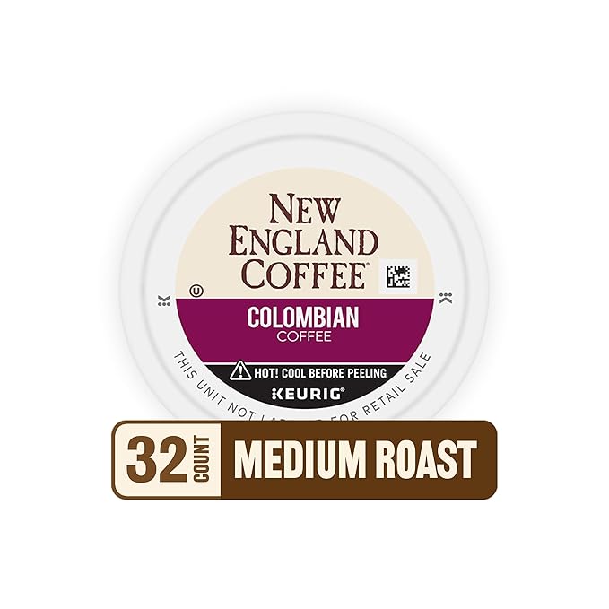 New England Coffee Colombian Supremo Medium Roast Single Serve Pods 32ct Box (Pack of 1)