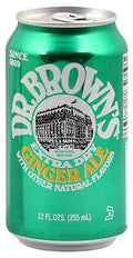 Dr. Brown's Extra Dry Ginger Ale with Other Natural Flavors 12 fl oz Cans (9 Cans)