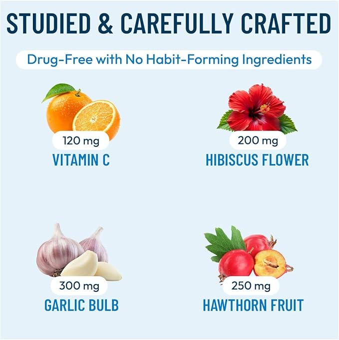 Tinnitus Relief Supplement - Auditory &amp Ear Health Support - Promotes Clear Sound - Aids in Reducing Ringing - Juniper &amp Hawthorn Berry Garlic Hibiscus Vitamin C B-3 6 &amp 12 (60 Capsule