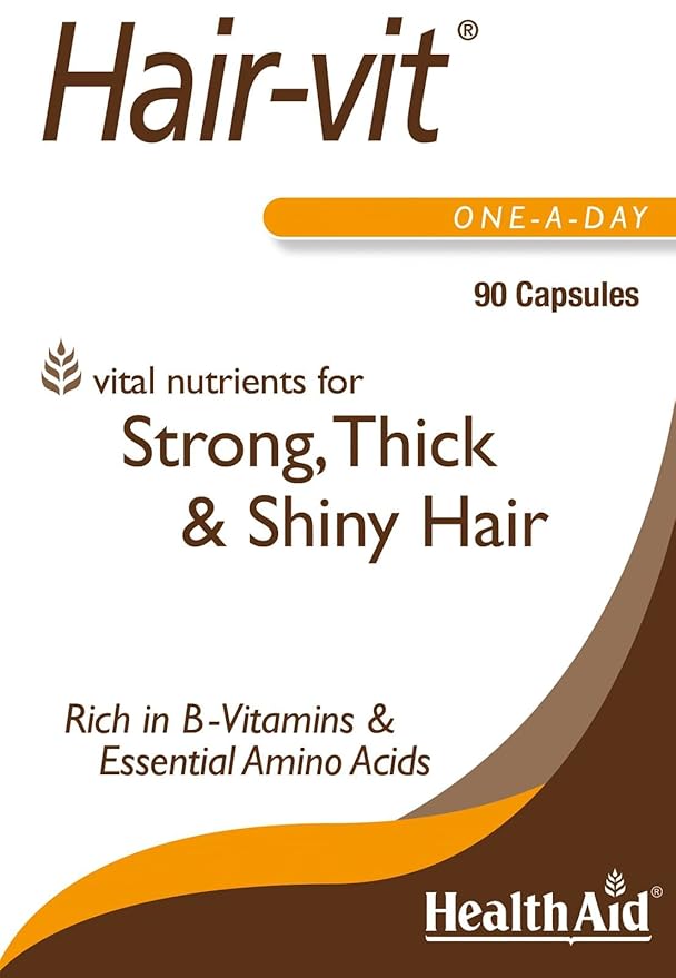 Hair VIT Hair Growth Supplement – 90 Capsules Once Daily Formula with B-Complex Vitamins Biotin Amino Acids &amp Nutrients for Healthy Strong Fuller-Looking Hair in Men &amp Women