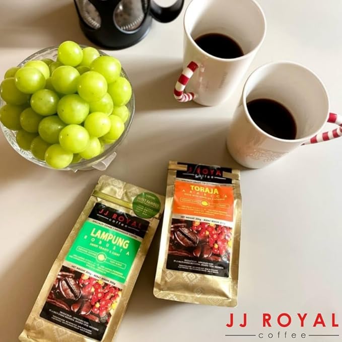 JJ Royal Coffee Toraja Arabica 200g Ground Coffee (Pack of 2)