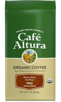 Cafe Altura Whole Bean Organic Coffee Peruvian Dark Roast 2 lb Bag