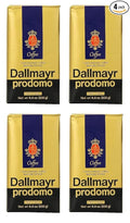 Gourmet Coffee byDallmayr Prodomo Finest Premium Ground Coffee Specially Refined 100% Arabica 8.8 Oz Vacuum Packs - Pack of 4