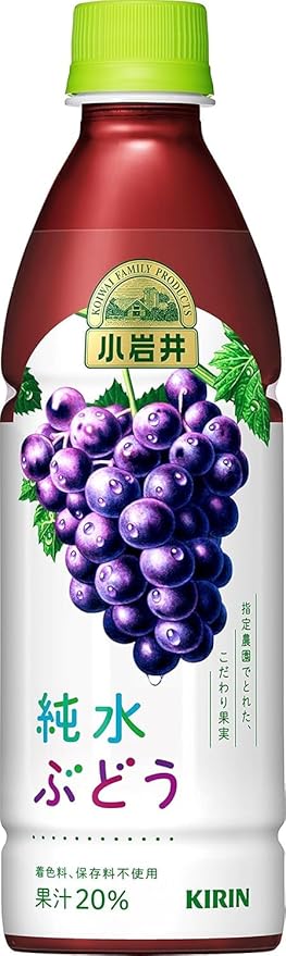Kirin Koiwai Grape Juice Drinks 430ml (Pack of 10) - Preservatives Free Grape Juice Beverages from Japan - MADE IN JAPAN - Limited Stock