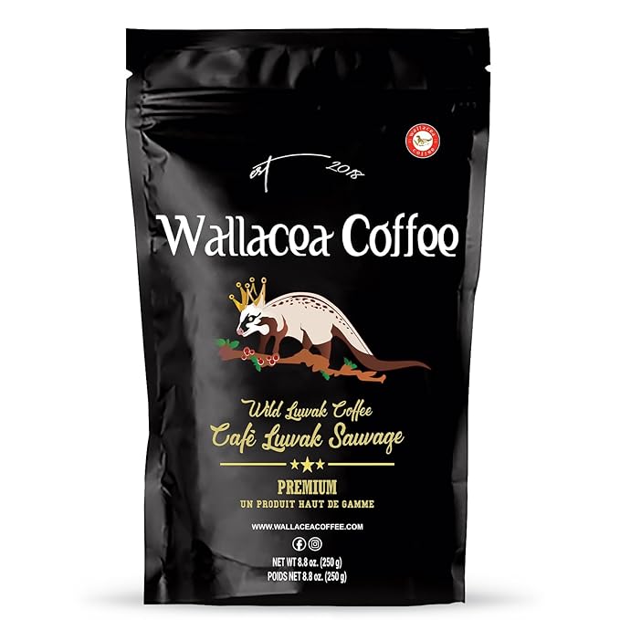 Wallacea Coffee Certified Wild Kopi Luwak Coffee Beans Civet Coffee Kopi Luwak From Gayo Sumatra Indonesia coffee beans (8.8 oz)