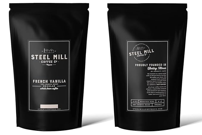 Steel Mill Coffee Co. French Vanilla Flavored Coffee | 2 LB/Ground/Regular | Grown in Colombia