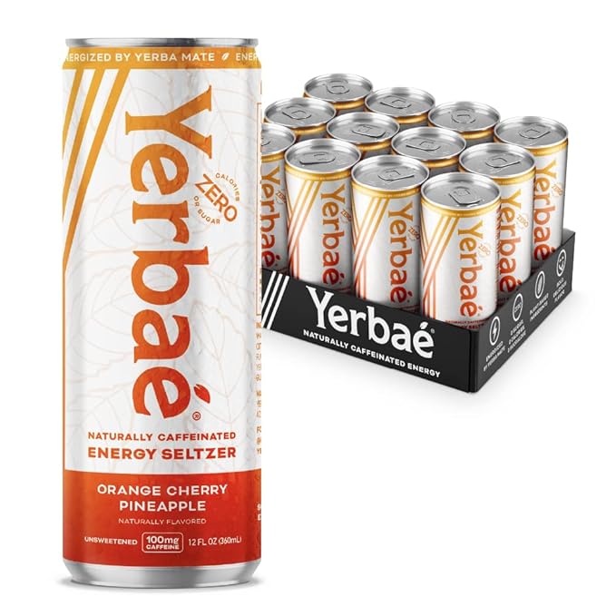Yerbaé Energy Seltzer &amp Beverage Bundle - 16oz &amp 12oz Variety 24-Pack 0 Sugar 0 Calories 0 Carbs Energized by Yerba Mate &amp Plant-Based