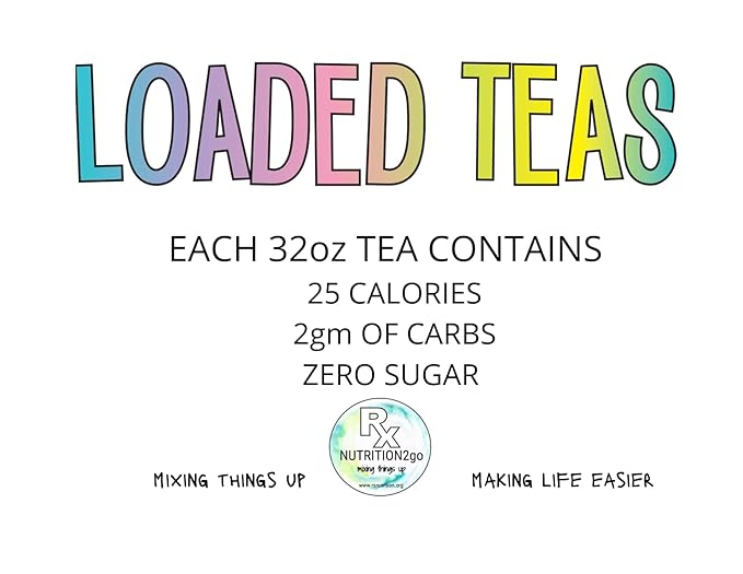 RxNutrition 2go Loaded Energy Tea (5 pack bulk Angel Dust)