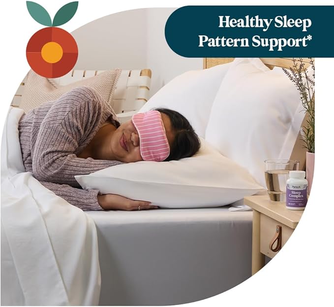 Pattern Wellness Sleep Complex – Supports Relaxation &amp Healthy Sleep Patterns – with Melatonin L-Theanine &amp Magnesium – 30 Vegan Capsules