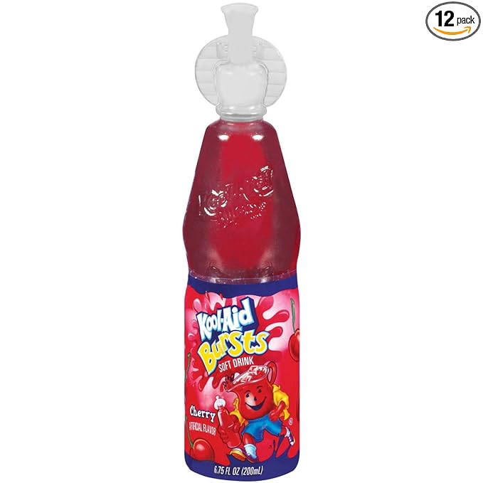 Kool-Aid Bursts Cherry Flavored Juice Drink (12 Bottles)6.76 Fl Oz (Pack of 12)