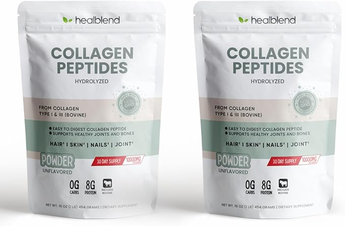 Bovine Collagen Powder Hydrolyzed Multi Collagen Peptides Powder Supplement: for Collagen Protein Coffee and Healthy Hair Skin Nails - 45 Servings (2)