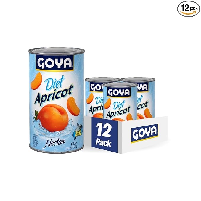 Goya Foods Diet Apricot Nectar 42 Fl Oz (Pack of 12)