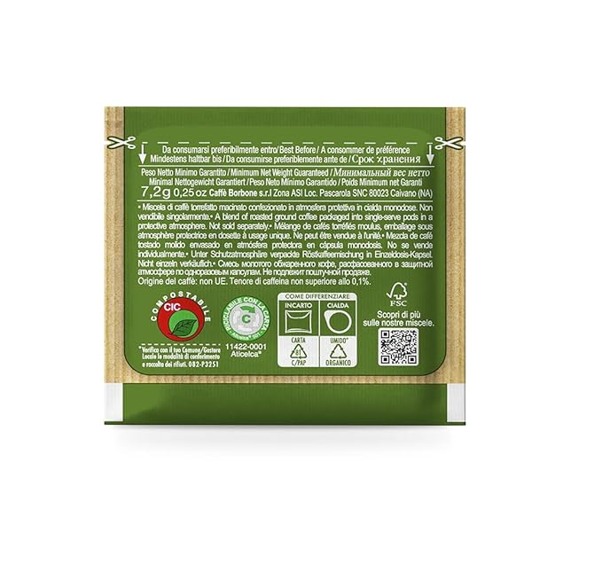 Caffe Borbone ESE Coffee Pods - Miscela Verde/Dek (Decaf) - 150 Count
