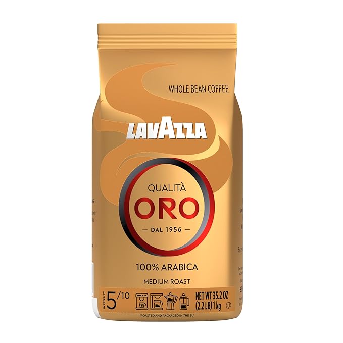 Lavazza QualitÃ Oro Whole Bean Blend Medium Roast 2.2 Pound (Pack of 1) 100% Arabica Central America &amp African highland origins Fruity &amp Aromatic