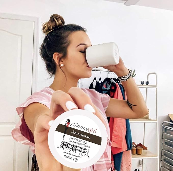 Skinnygirl Flavored Coffee Pods Single Serve Coffee for Keurig K Cups Machines 24 Count Americano Espresso Roast and 24 Count Pumpkin Spice 48 Total Recyclable Pods