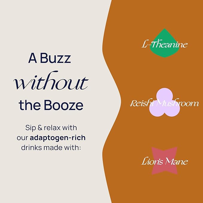 De Soi Spritz Italiano 12-Pack – Sparkling Non-Alcoholic Drink Mocktail &amp Alcohol Alternative with Adaptogens L-Theanine Lion’s Mane &amp Reishi Mushroom