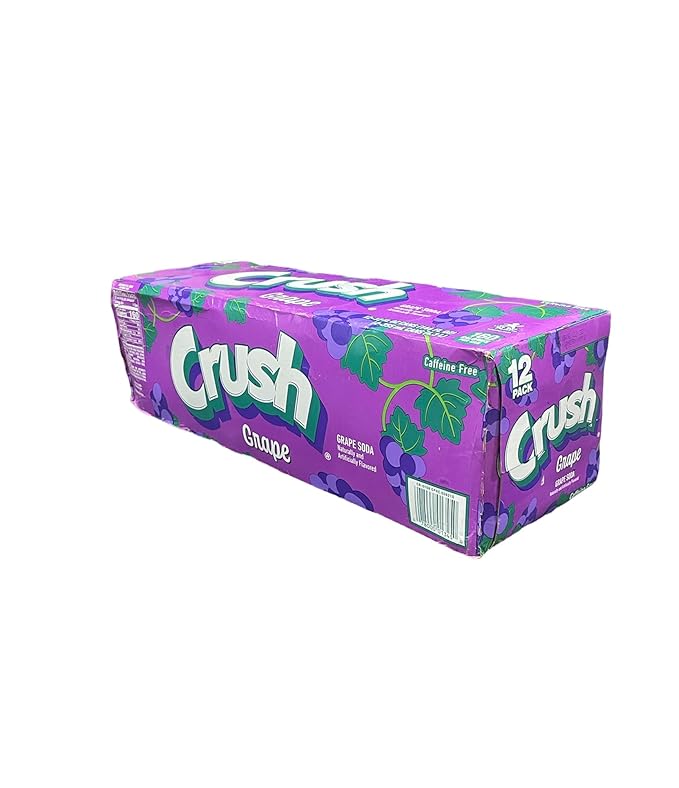 Crush Soda Munchie Box Reserve - Stocked for your Pleasure - Cans or Bottles (Grape Pack of (12) 12 Oz Cans)