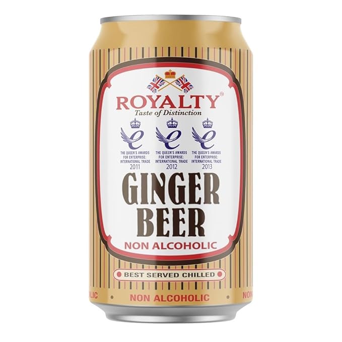 Royalty Non-Alcoholic Ginger Beer Can 11.15 Ounce (Pack of 6)
