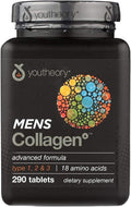 Youtheory Collagen - Mens - Advanced - 290 Tablets - Gluten Free -