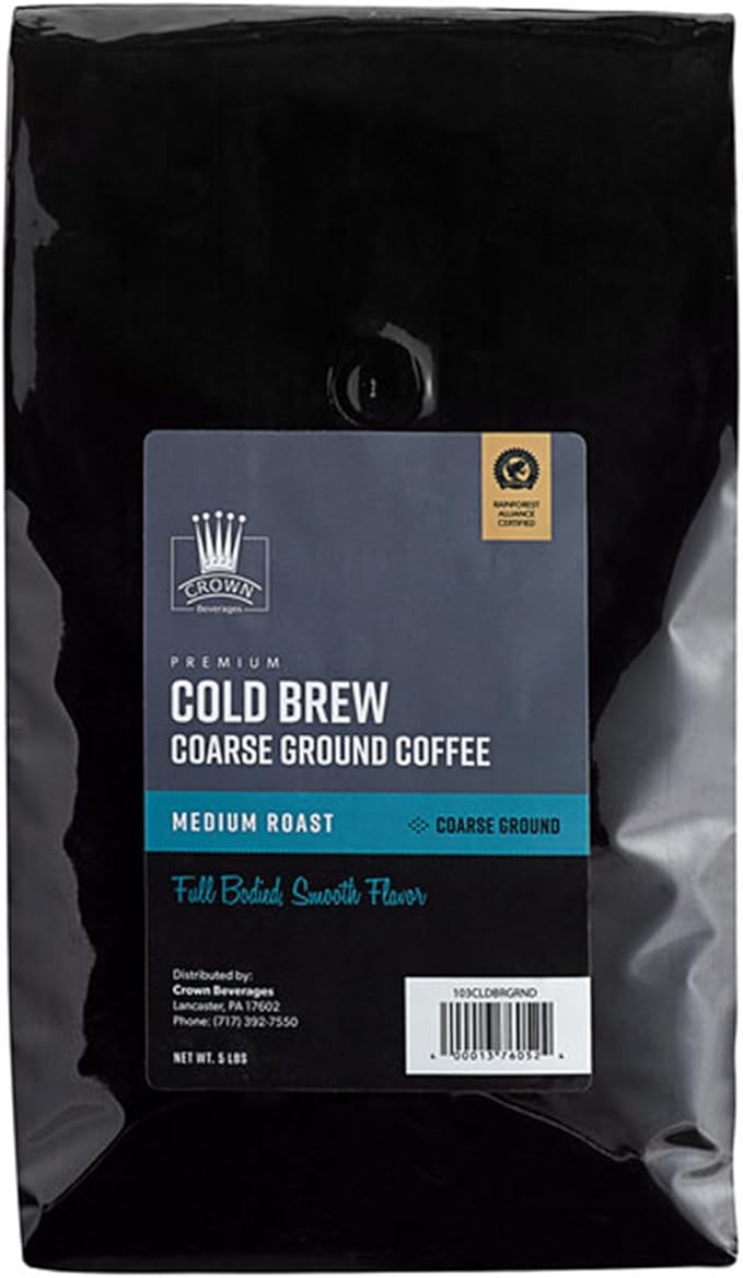 Crown Beverages Cold Brew Coarse Ground Coffee 5 lb. WS-103CLDBRGRND-NPF