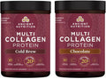 Ancient Nutrition Multi Collagen Peptides Protein Powder Cold Brew 40 Servings + Multi Collagen Peptides Protein Powder Chocolate 40 Servings