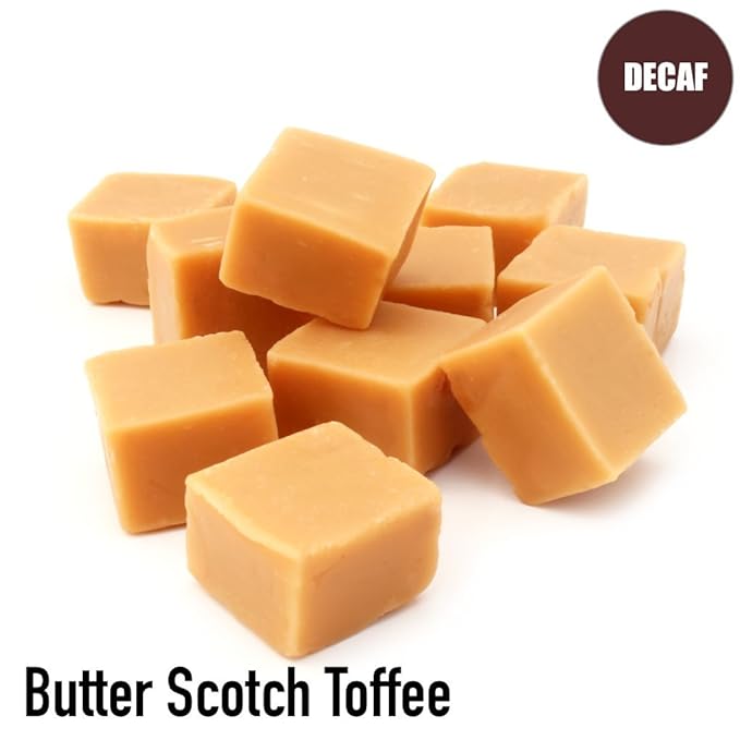 Volcanica Butter Scotch Toffee Flavored Decaf Coffee Whole Bean Fresh Roasted 16-ounce