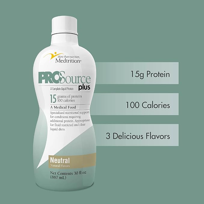 Liquid Collagen peptides Type I III 15 Grams Protein per oz. | Plus Neutral Bottles 4 Pack Medtrition|
