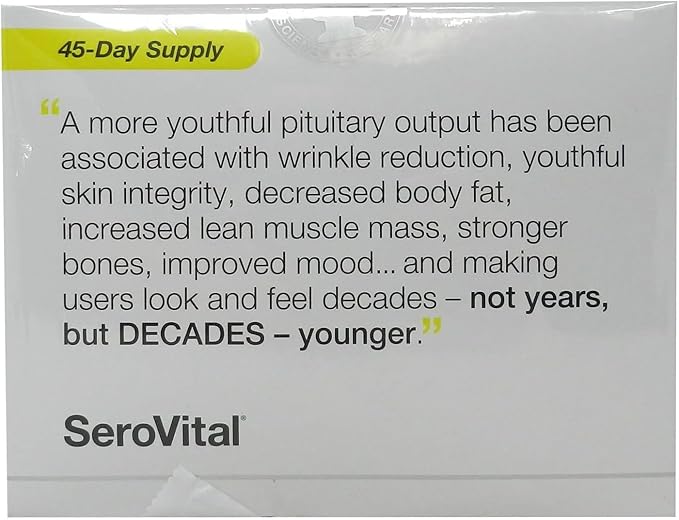 Sero-Vital Renewal Complex - Reverse The Signs of Aging - Clinically Tested to Increase Human Growth Hormone (HGH) - 180 Capsules