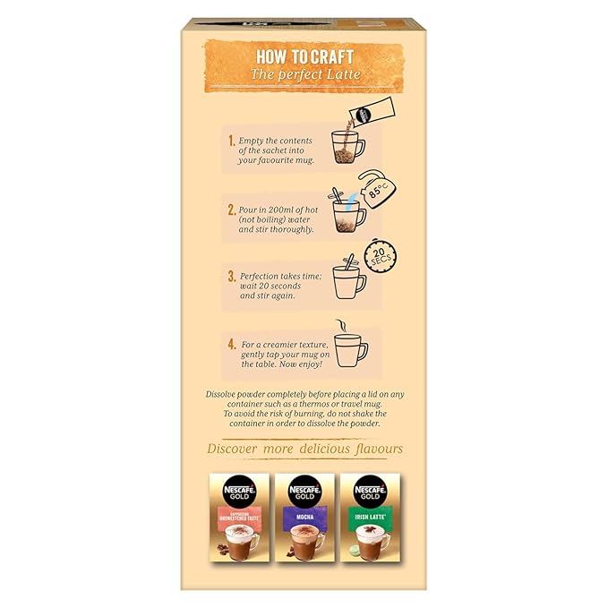 Nescafe Vanilla Latte 8 x 18.5g - Pack of 6