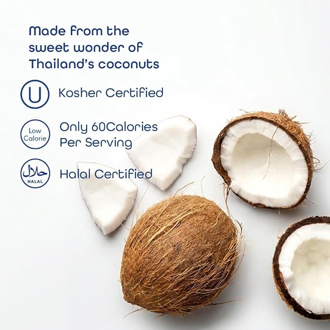 Thai Coco Organic Coconut Water 100% Pure &amp Unsweetened No Sugar Added USDA Organic Natural Electrolytes Hydration Drink 33.8 fl oz Tetra Carton (Pack of 6)