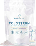 WONDERCOW Colostrum Supplement Powder for Gut Health Immune Support &amp Wellness | Natural IgG Pure Whole Bovine Colostrum Superfood Elderberry 30 Servings