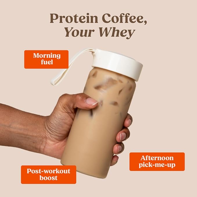 Bulletproof Iced Protein Coffee Original 12g Whey Protein + MCT Oil 170mg Caffeine Instant Coffee from Real Beans Tested for Toxins No Artificial Flavors &amp Sweeteners 14 Servings