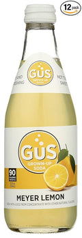 GuS - Grown-up Soda Dry Meyer Lemon 12 Fluid Ounce (Pack of 12)
