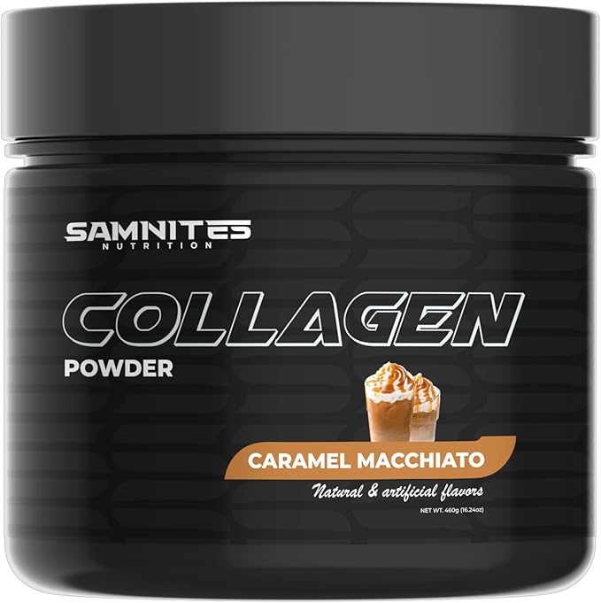 Collagen Powder Caramel Machiato Flavor 20g Protein Natural Ingredients Gluten Free No Artificial Colors Supports Skin Hair Joints