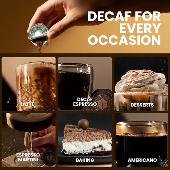 Luxury Instant Espresso - Decaf Hot or Iced Instant Coffees Cold Brew Coffee Double Shot Espresso 24 Count 100% Arabica Sugar Free No Additives - Original Diamond Brew
