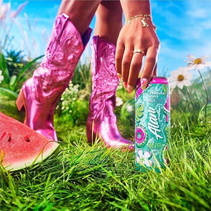 New Alani Watermelon Wave Energy Drink Low Calorie Zero Suger Energy Boost Alani Drinks12 Fl oz Cans (Pack Of 6) REPACKAGED BY Trendy Stuff Online