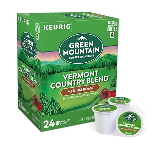 Keurig Coffee Pods K-Cups 16 / 18 / 22 / 24 Count Capsules ALL BRANDS / FLAVORS (24 Pods Green Mountain - Vermont Country Blend)