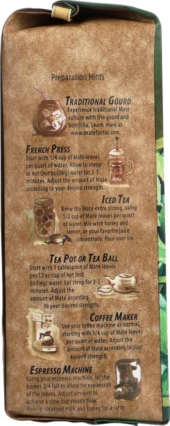 Organic Yerba Mate Fresh Green Loose Herb Tea 2 Packs (12 oz (340 g))