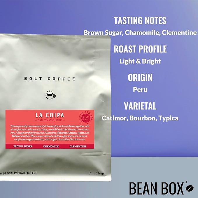 Peru - La Coipa - Roasted by Bolt Coffee Co. - Whole Bean Coffee - 5 Pound Bag