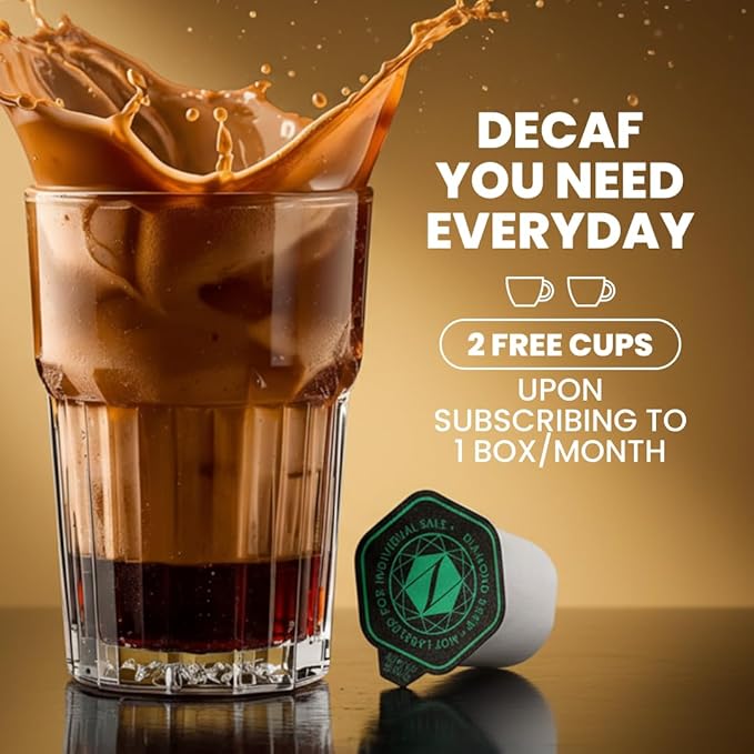 Luxury Instant Espresso - Decaf Hot or Iced Instant Coffees Cold Brew Coffee Double Shot Espresso 12 Count 100% Arabica Sugar Free No Additives - Original Diamond Brew