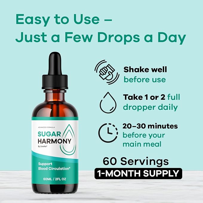 (2 Pack) Sugar Harmony Drops - Official SugarHarmony Advanced Premium Liquid Formula Support Drops - Maximum Strenght Natural Ingredients For Overall Health &amp Wellness Reviews 2 Bottles For 2 Mo