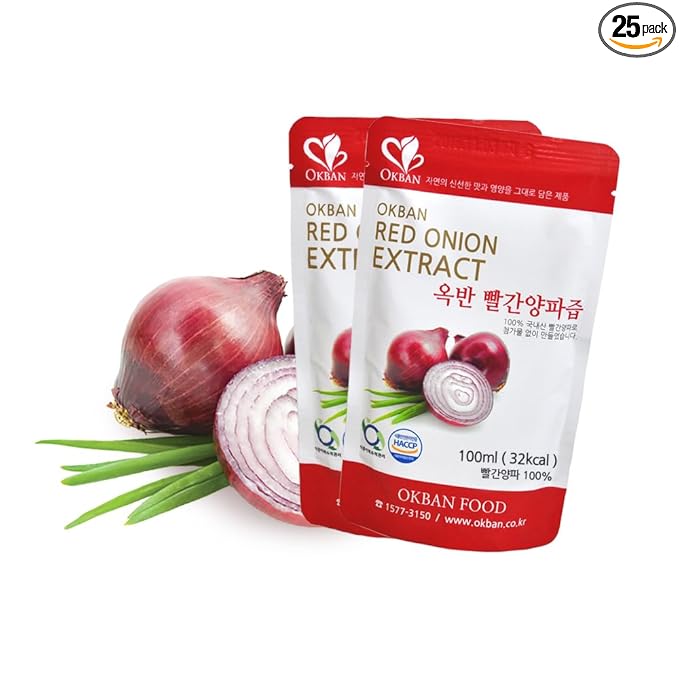 Jade Red Onion Extract [ Korean Food ] Antioxidant and Retinol Rich Healthy Vegetable Juice Drink All Nature No Additives [ JRND Foods ] 25 Pouches
