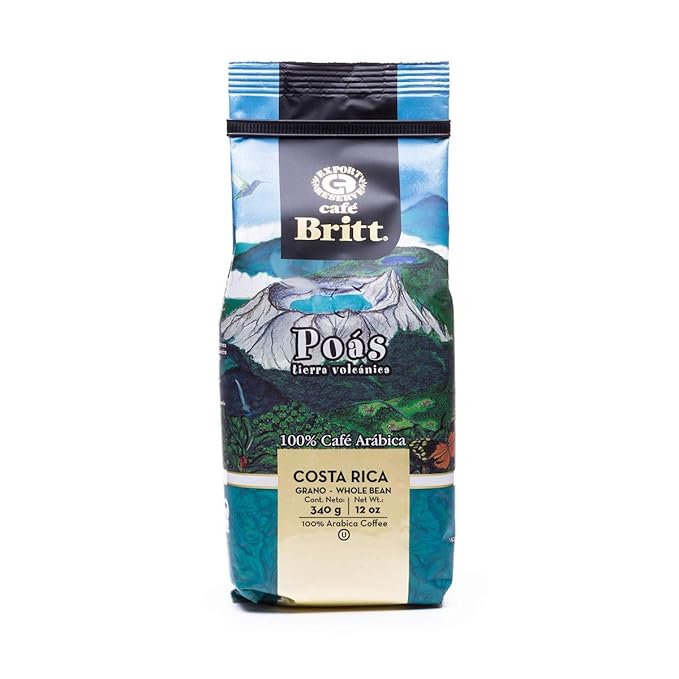 Café Britt® - Costa Rican Origins Coffee Bundle (12 oz.) (3-Pack) (Coffee From: Tarrazú Tres Ríos &amp Poás) - Whole Bean Arabica Coffee Kosher Gluten Free Gourmet &amp Medium Light &amp Dark