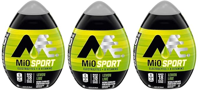 MiO Sport Liquid Flavor Enhancer with Electrolytes and B Vitamins - 6 pack brought by Southwind Enterprises (Lemon Lime)
