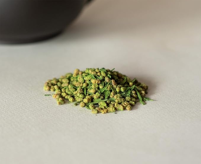 Breakaway Matcha: Genmaicha Green Tea With Toasted Brown Rice &amp Matcha - Green Kokoro - Low Caffiene - 100g (20 Servings) - Made in Japan