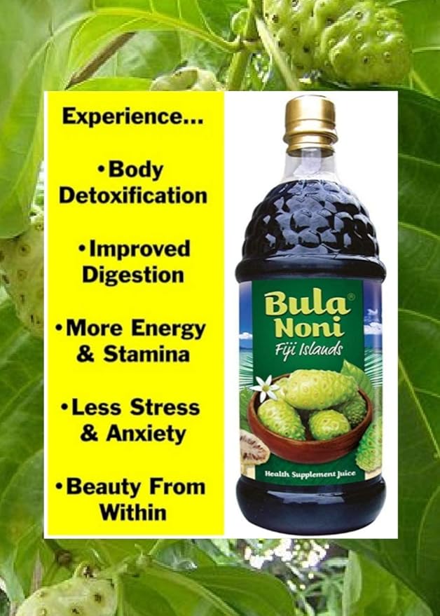 Bula NONI®Juice 100% Pure Certified Organic 2PK Case. (Two 1 Liter Bottles per case) Today's Deal. Nature's Super Food Juice.