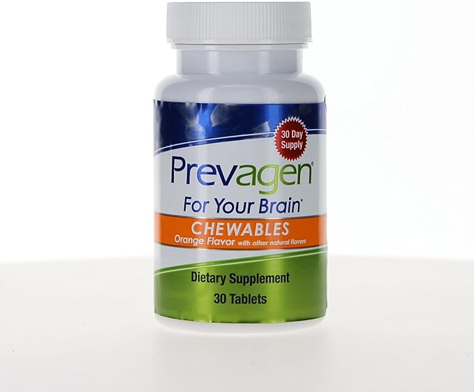 Prevagen Regular Strength Orange Chewables - 30 Tablets (1 Month Supply) | Formulated for Your Brain | 10mg of Apoaequorin Plus Vitamin D3 with 7-Day Pill Minder